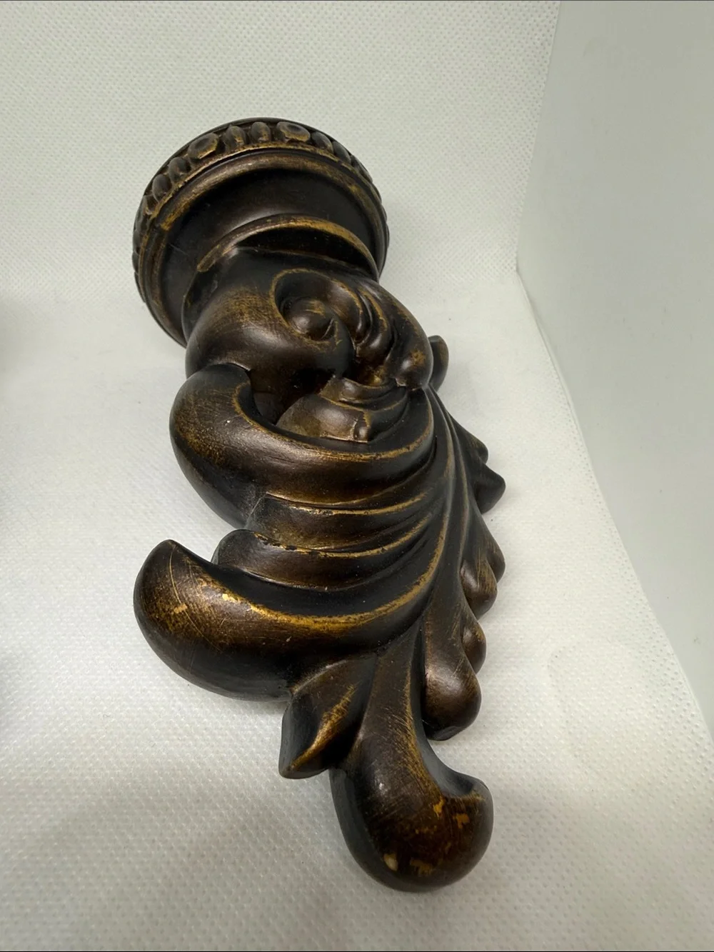 Antique Bronze Finials - Decorative Pair- set of 2- resin with attached screws
